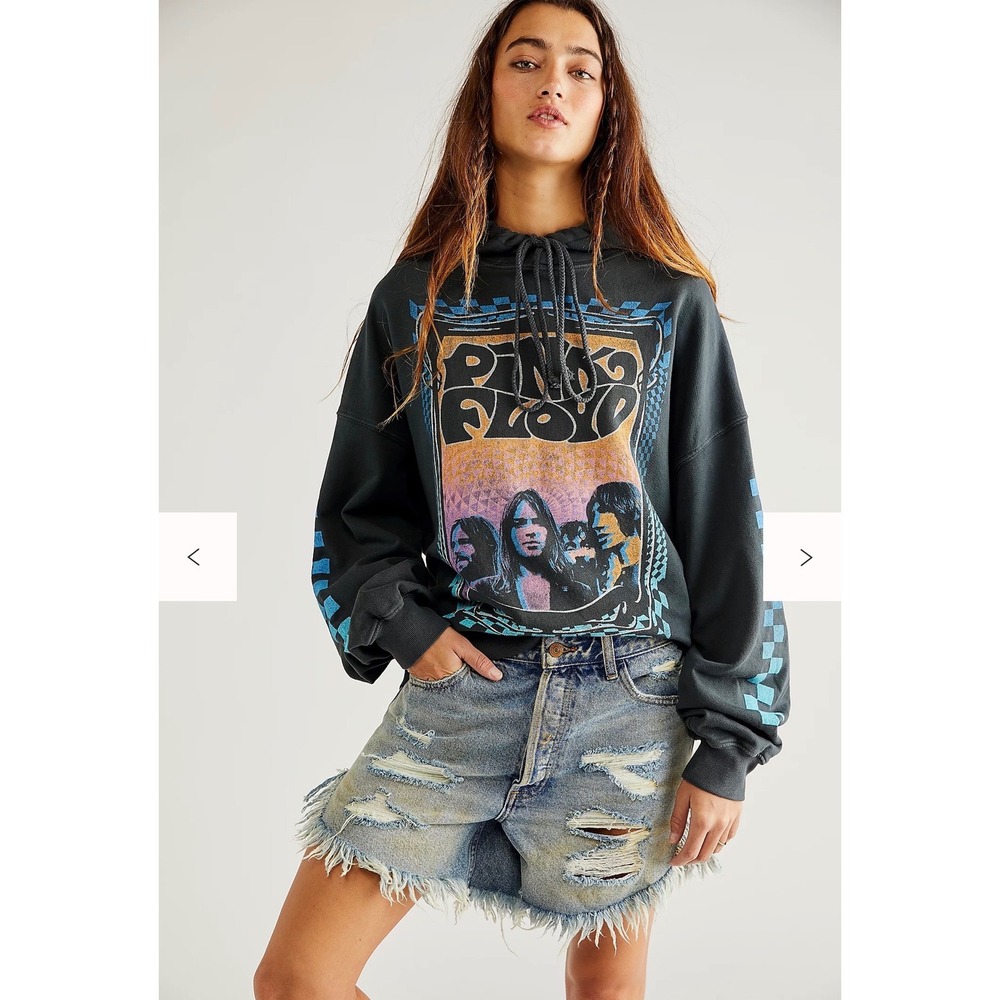 Free People x Daydreamer Pink Floyd Speak To Me Oversized Graphic Hoodie L